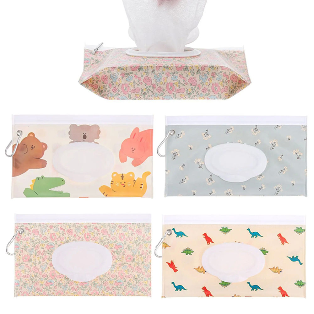 Baby Products Carry Bag - ファッションスナップストラップフリップカバー ベビー製品キャリングケース 化粧ポーチ ウェットティッシュバッグ ベビーカー用ハンギングバッグ ティッシュボックス