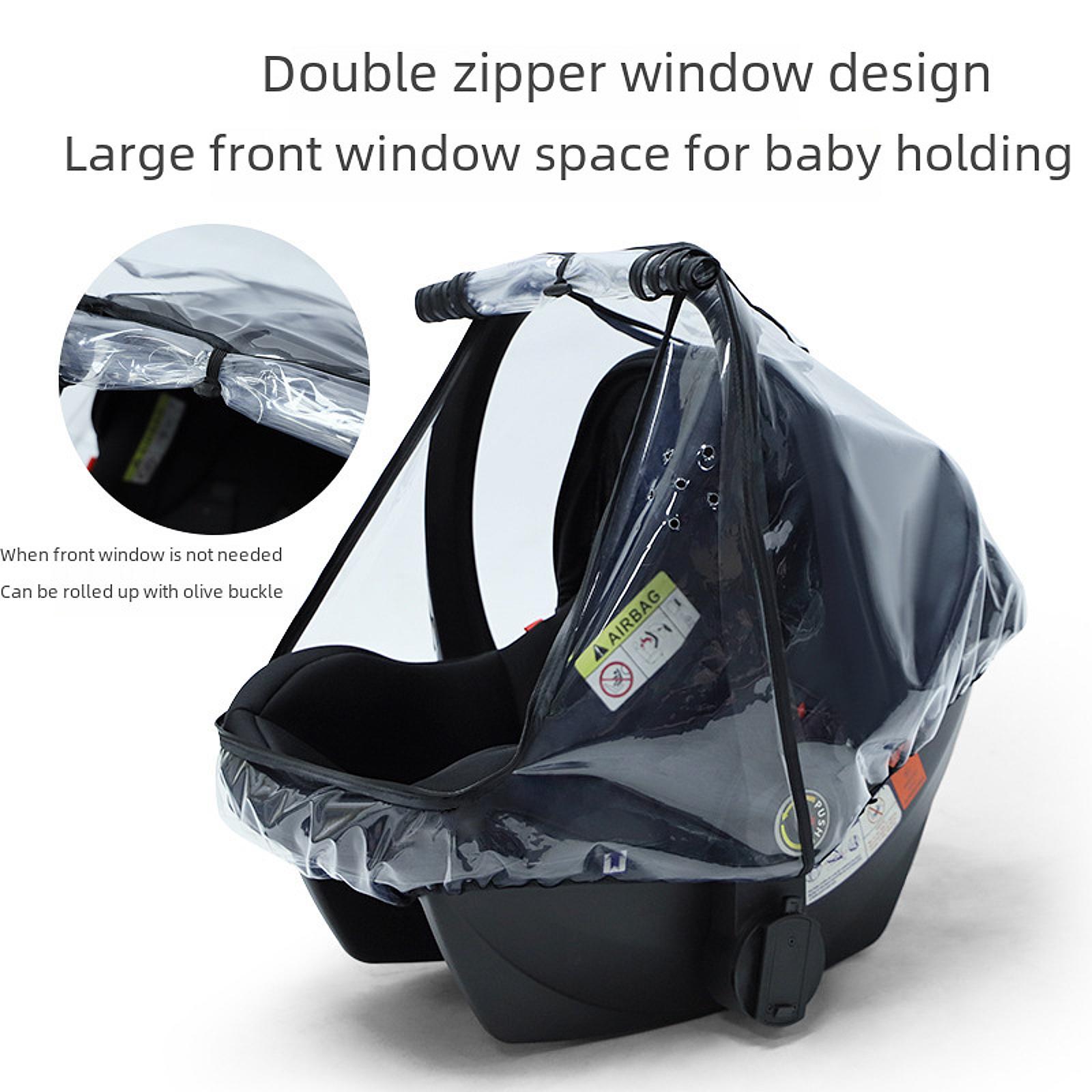 Infant Car Seat Cover - 携帯用ベビーカーシートレインカバー EVA素材製 ユニバーサルカーシートカバー 通気性あり 屋外での乳児保護用