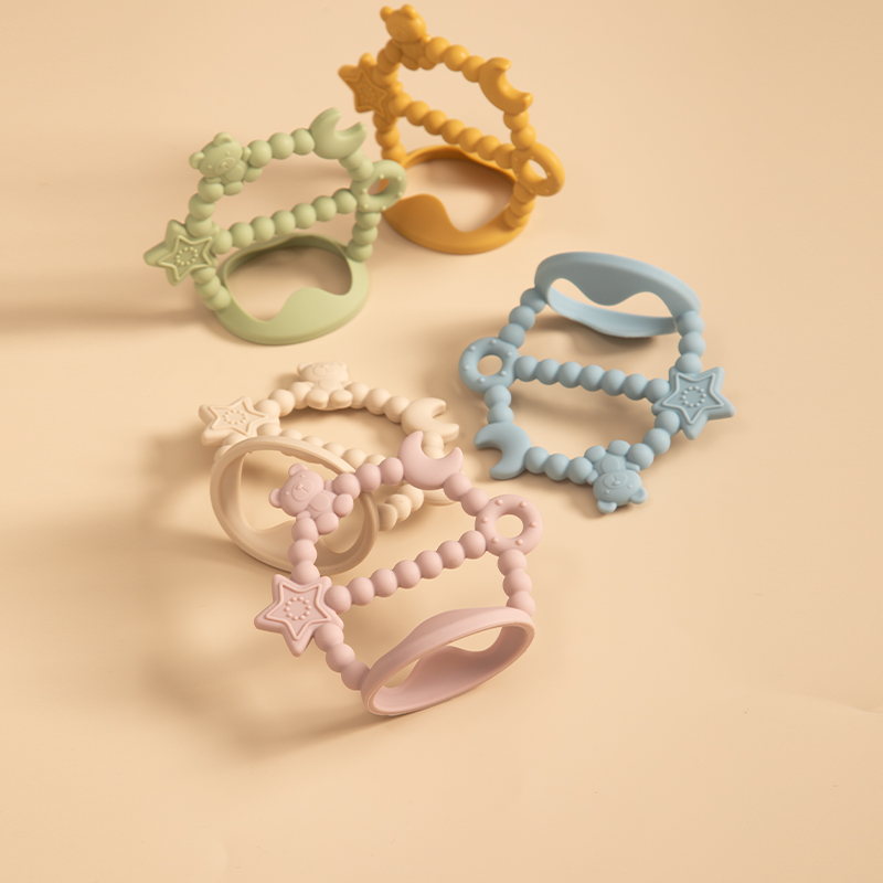 Teething Mitten Baby - 赤ちゃん用歯固めおもちゃ シリコン製歯固めミトン 赤ちゃん用 握りやすい 幼児用噛みつきおもちゃ 新生児ギフト