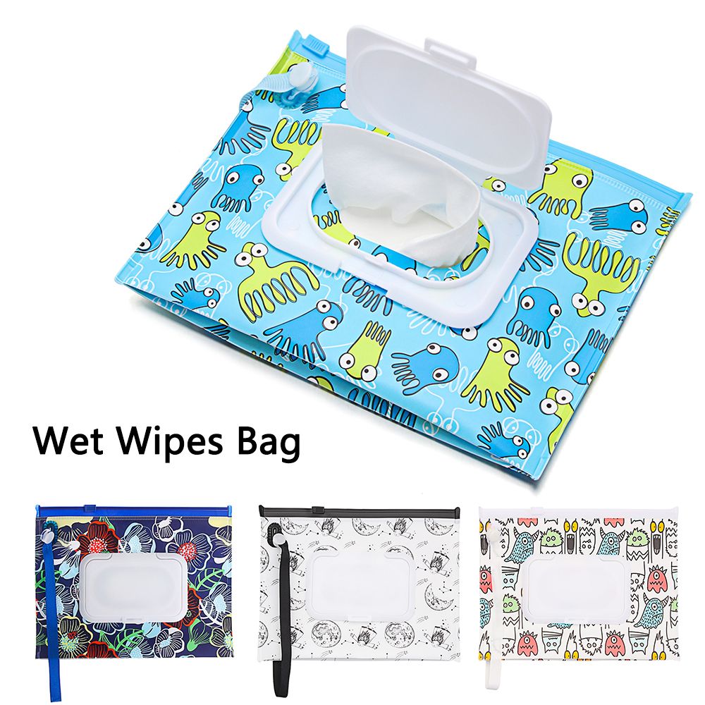 Baby Products Carry Bag - スナップストラップキャリングケース ベビー用品 ベビーカーアクセサリー 化粧ポーチ ウェットティッシュバッグ ティッシュボックス