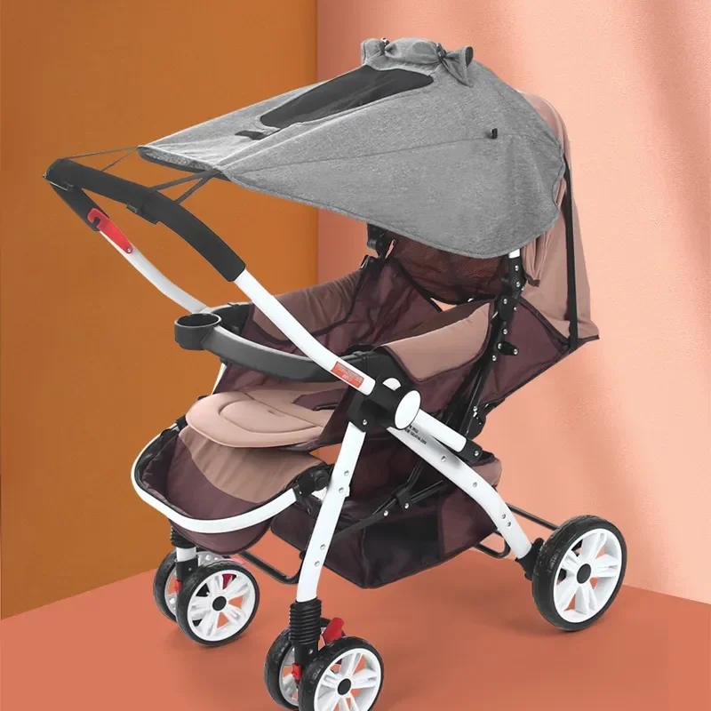 Infant Car Seat Cover - ベビーカー幼児用カーシートサンバイザー、ユニバーサルベビーカーアクセサリー、日よけUVカット、サンシェード、キャリッジキャノピーカバー