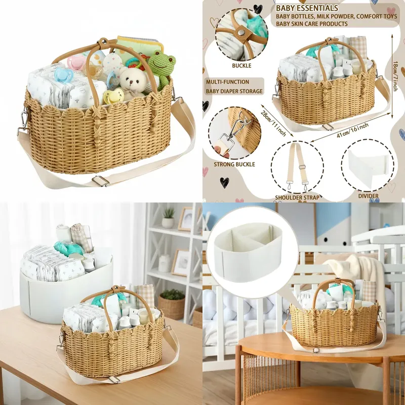Baby Products Wholesale - ベビー用品用ラタンバスケット、手作り収納バスケット、環境に優しい製品、ベトナム製