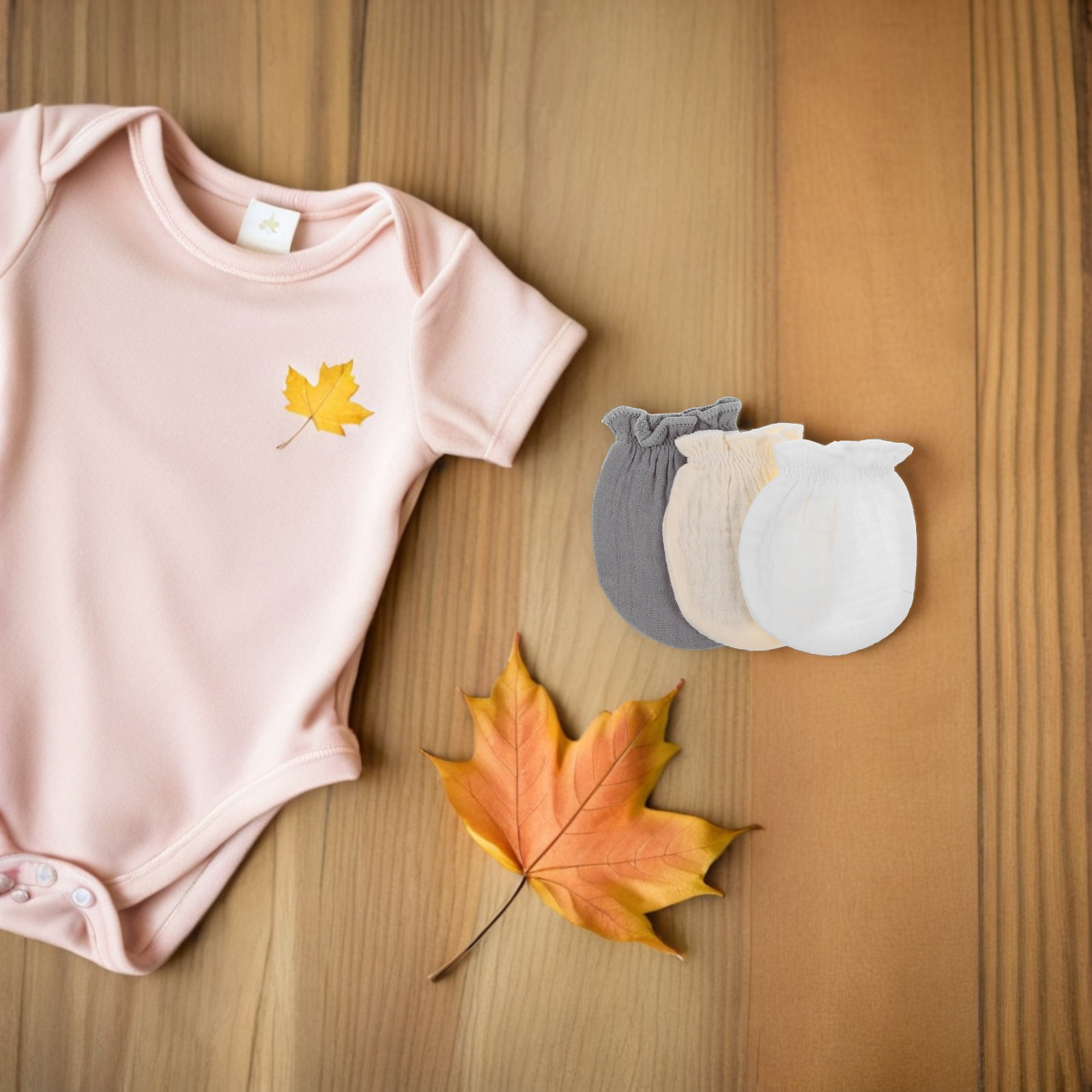 Teething Mitten Baby - 6組の新生児用ミトン、通気性のある爪噛み防止グローブ、安全な歯固めハンドプロテクター、0〜12ヶ月の赤ちゃんに快適にフィット