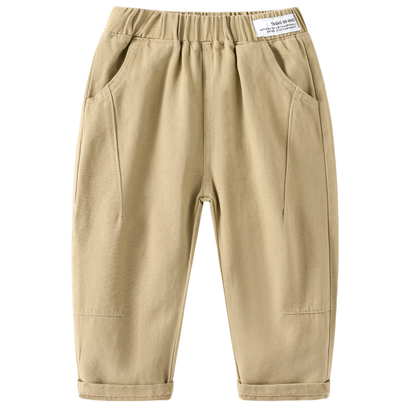 Baby Products Wholesale - 2025 春の新製品子供服パンツ卸売男の子パンツベビーレターロゴファッションカジュアル無地パンツ
