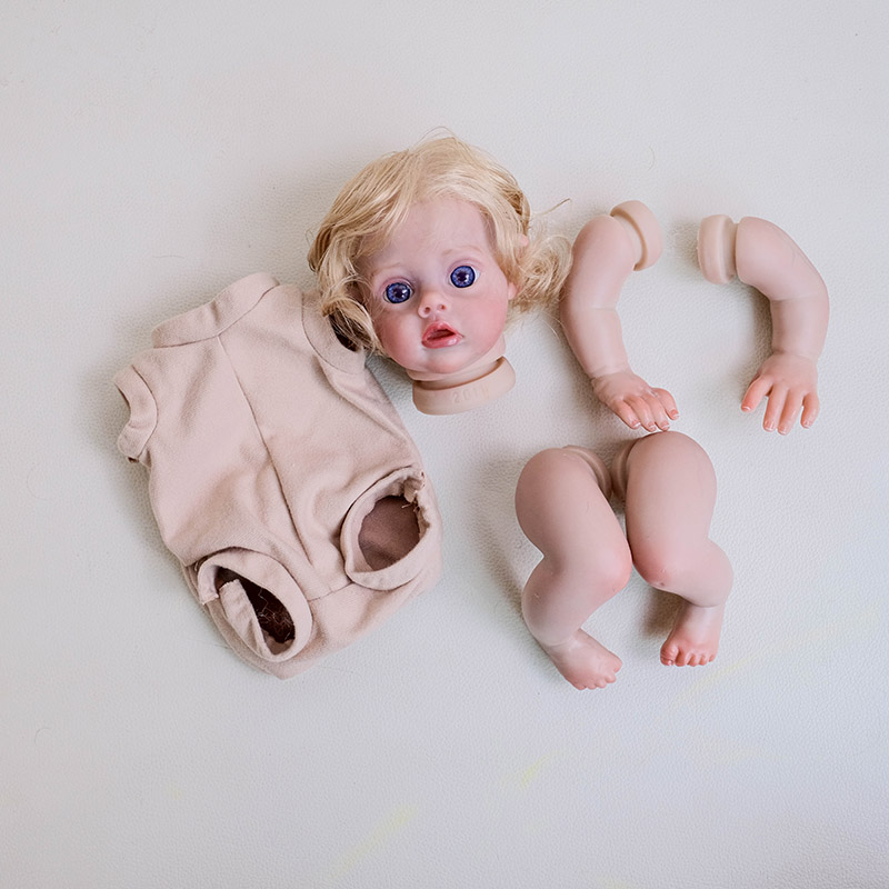 Baby Products Kit For Newborn - NPK 12インチ未完成人形パーツ、塗装済みリアルなFLOエルフ妖精塗装済みキット、完成した新生児ベビードールサイズ